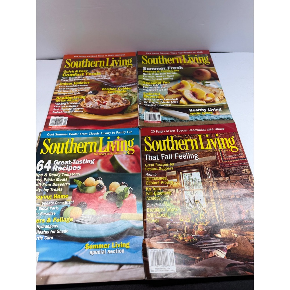Southern Living Magazine 2006 Lot of 4 January June July September Recipes Home